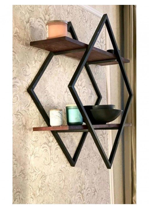 Полиця 60х60х20 см, чорний 