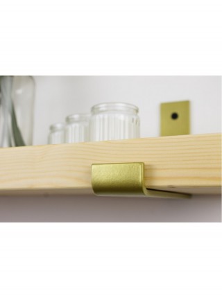LOFT SHELF золоті кронштейни,сосна, 27мм,бохо, вінтаж,  підвісна полиця, для кухні, для вітальні, для книг