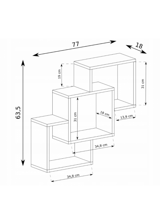 Полиця Daga D-30 , дуб сонома Полиця Daga D-30 , дуб сонома