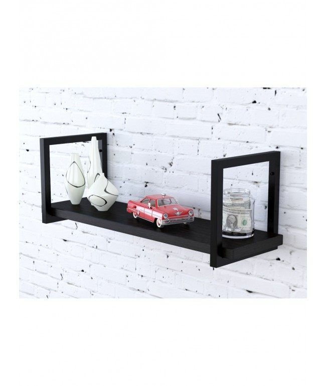 Полиця PL-1-32  — MSMLOFT, ДСП + чорний металевий каркас