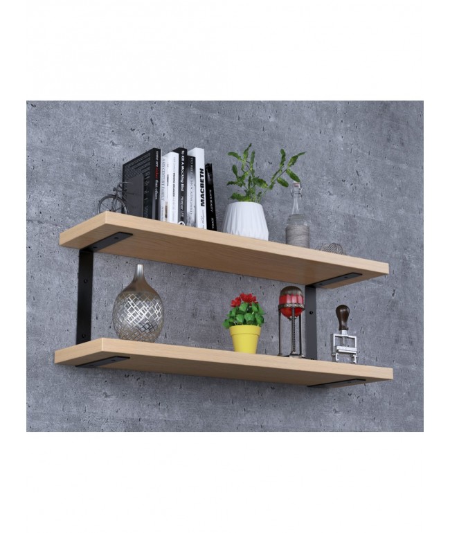 Полиця PL-C-32 — MSMLOFT, 2 полиці, металевий каркас