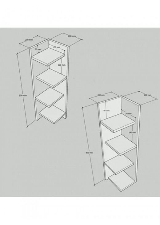 Полиця кутова настінна model 1