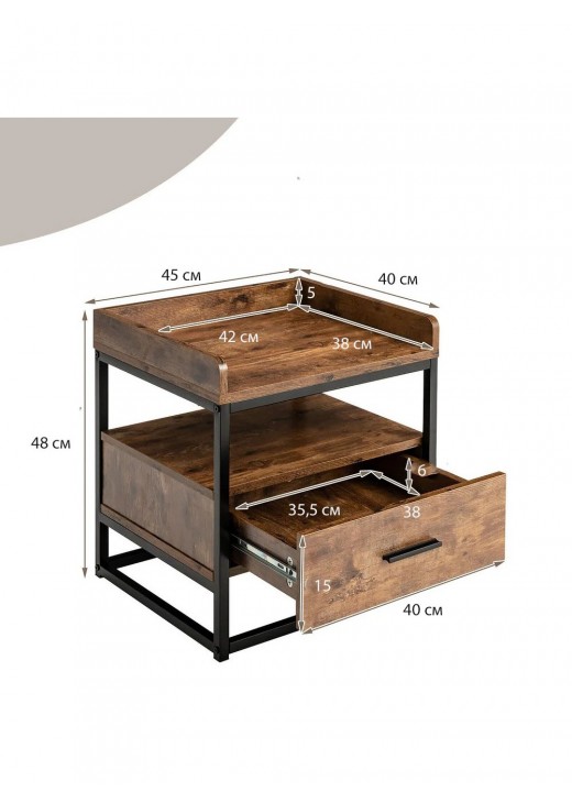 Тумбочка Gymax Side Тумбочка Gymax Side