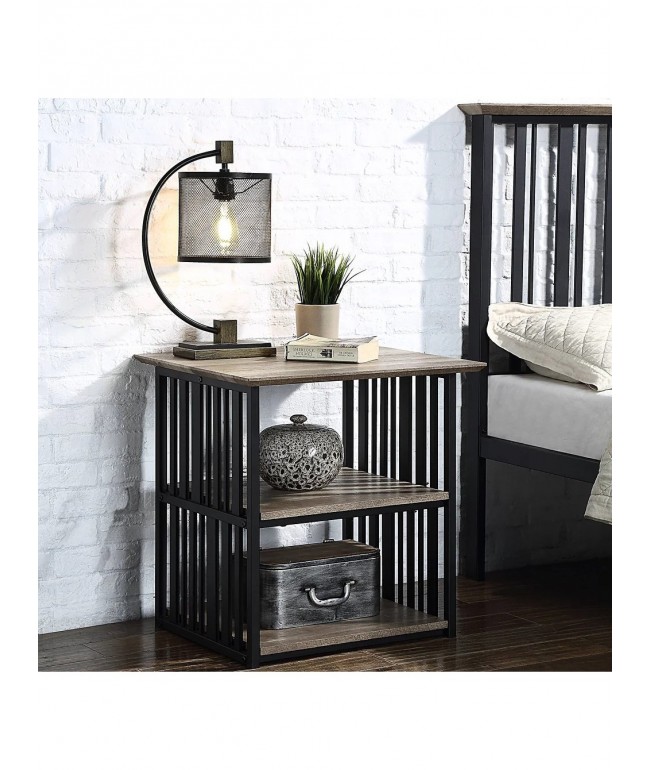 Стильна лофт-тумба з металевим каркасом