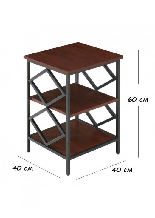 Тумбочка в стилі MSMLOFT 600х400х400 мм Горіх Каліфорнійський Тумбочка в стилі MSMLOFT 600х400х400 мм Горіх Каліфорнійський