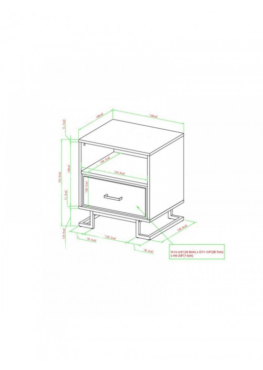 Тумбочка з 1 шухлядою Тумбочка з 1 шухлядою