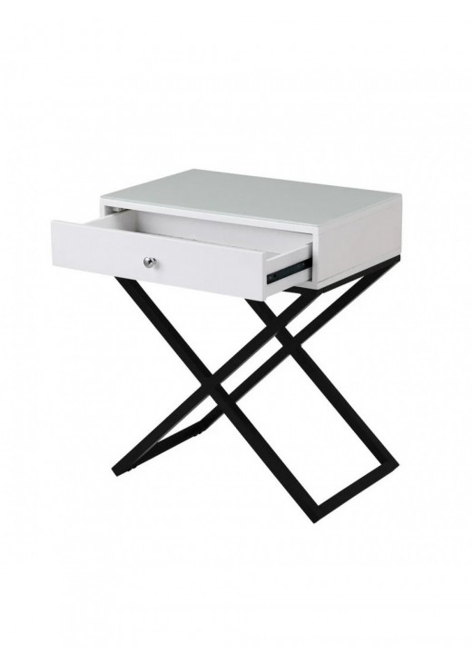 Тумбочка з металевою хрестовиною Тумбочка з металевою хрестовиною