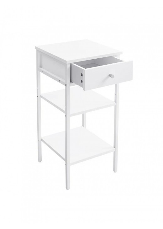 Тумбочка з ящиком і 2 полицями для зберігання Тумбочка з ящиком і 2 полицями для зберігання