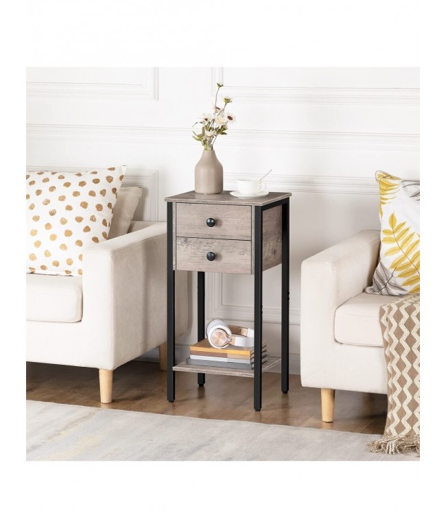 Висока тумбочка з 2 ящиками та полицею MSM Loft