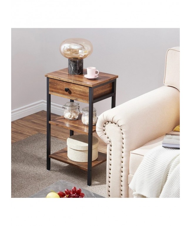 Високий столик VECELO — 70×40×30 см, металевий каркас