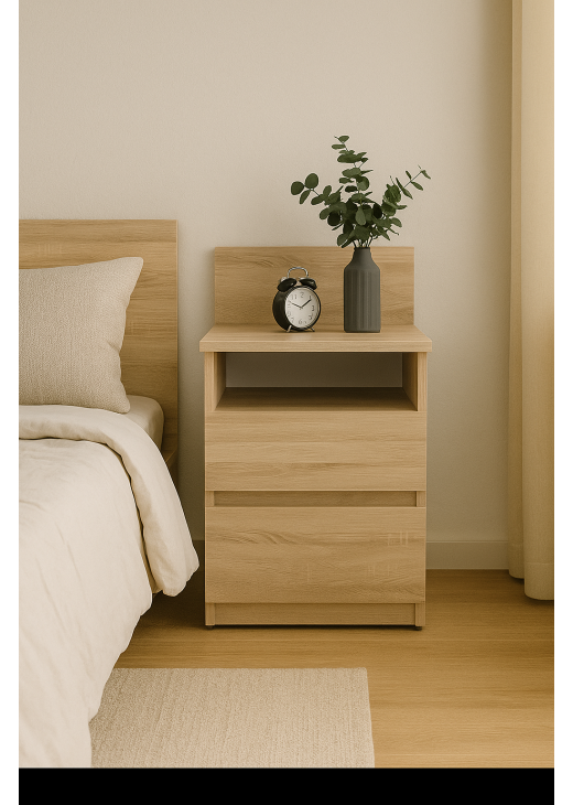 Приліжкова тумба з 2 шухлядами