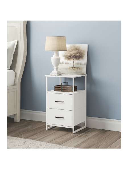 Тумбочка із металевою рамою та 2 ящиками Тумбочка із металевою рамою та 2 ящиками