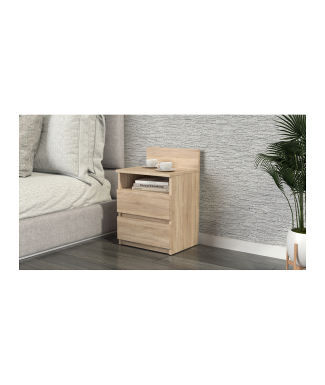 Приліжкова тумба з 2 шухлядами 