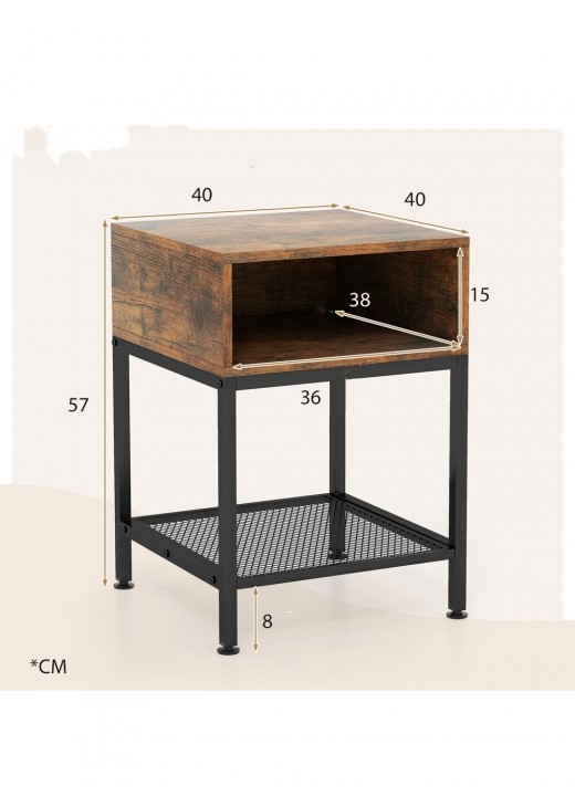 3-ярусний стіл з кубом для зберігання металевого каркасу