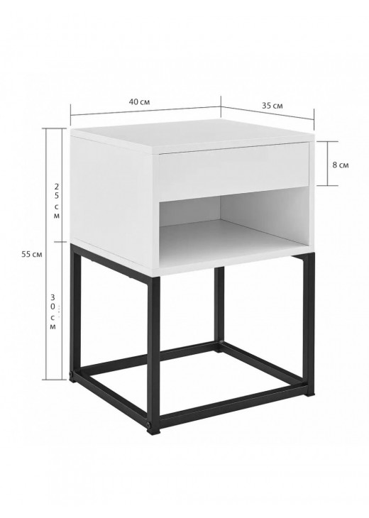 Простий столик MUSEHOMEINC з висувним ящиком і полицею