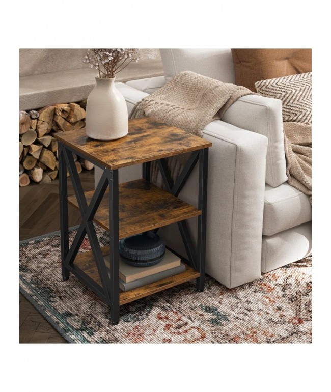 Стіл Kinen MSMLOFT — 60×40×40 см, X-подібні рамки