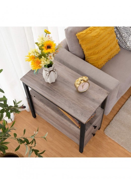 Стіл з шухлядою та відкритою полицею для зберігання Стіл з шухлядою та відкритою полицею для зберігання