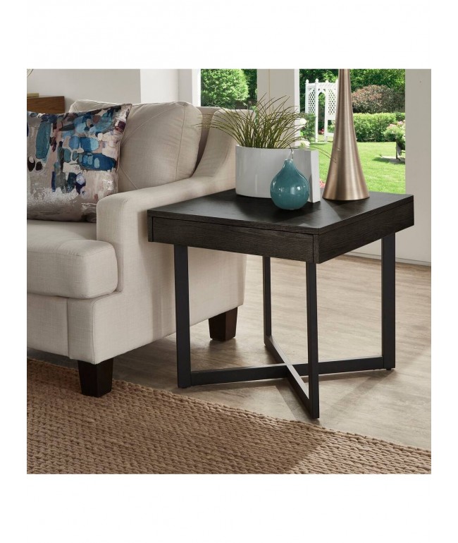 Столик Eldersley — ретро-акцент із шухлядою (55×60×60 см)