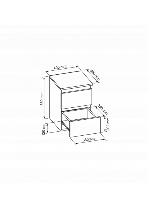Тумба приліжкова , білий Тумба приліжкова , білий
