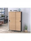Шафа офісна розсувна LS 1200-1900 антрацит MSMLOFT