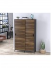 Шафа офісна розсувна LS 1200-1900 антрацит MSMLOFT