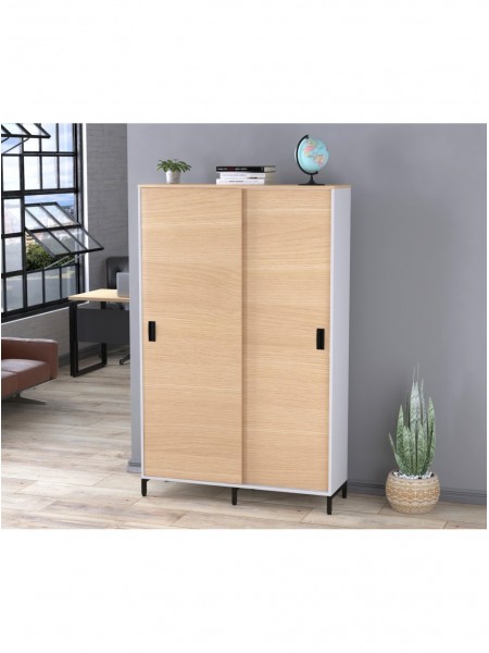 Шафа офісна розсувна LS 1200-1900 білий MSMLOFT