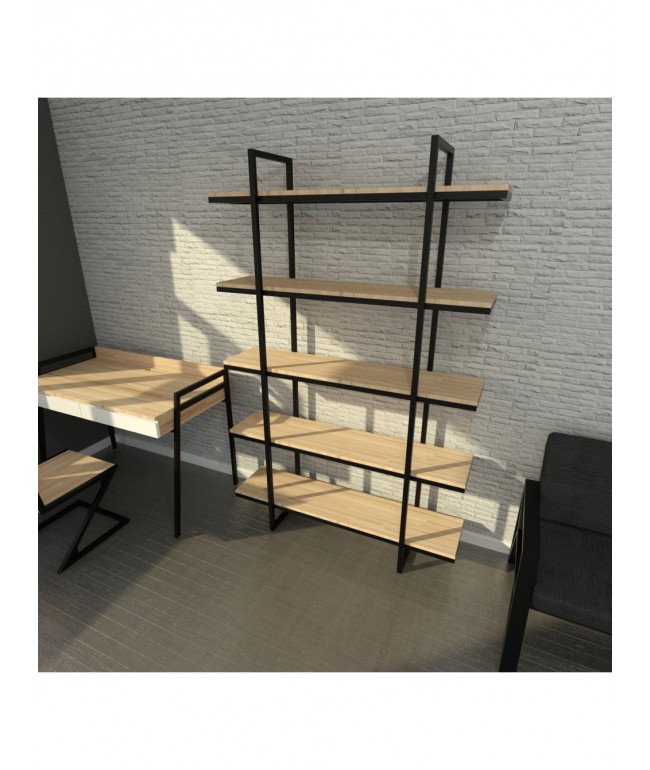 Офісний стелаж стиль Loft 3 — 130 × 35 × 200 см