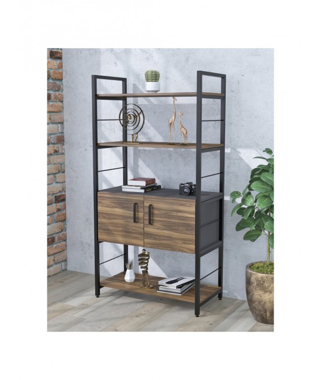 Стелаж L‑155 з дверцятами — 70×155×37.5 см