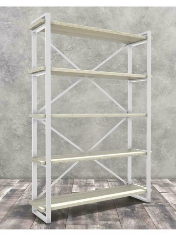 Стеллаж Айсберг Лофт 120х182-2 белый/белый MSMLOFT