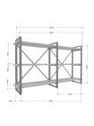 Стеллаж Айсберг Лофт 160х102-3 черный/белый MSMLOFT