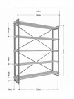 Стеллаж Айсберг Лофт 160х182-2 белый/белый MSMLOFT