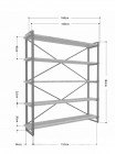 Стеллаж Айсберг Лофт 160х182-2 черный/белый MSMLOFT