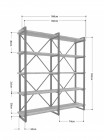 Стеллаж Айсберг Лофт 160х182-3 черный/белый MSMLOFT