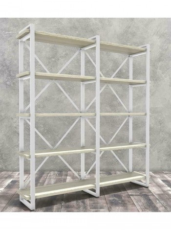 Стеллаж Айсберг Лофт 160х182-3 белый/белый MSMLOFT