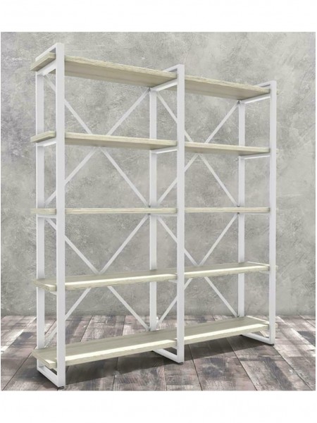 Стеллаж Айсберг Лофт 160х182-3 белый/белый MSMLOFT