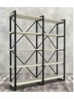 Стеллаж Айсберг Лофт 160х182-3 черный/белый MSMLOFT