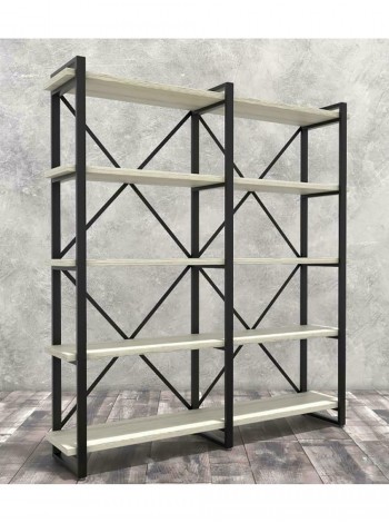 Стеллаж Айсберг Лофт 160х182-3 черный/белый MSMLOFT