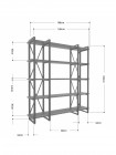 Стеллаж Айсберг Лофт 160х182-4 v3 черный/графит MSMLOFT