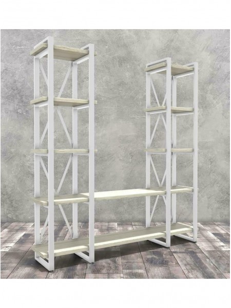 Стеллаж Айсберг Лофт 160х182-4 белый/белый MSMLOFT