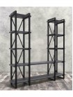 Стеллаж Айсберг Лофт 160х182-4 черный/графит MSMLOFT