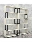 Стеллаж Айсберг Лофт 180х190-4 черный/белый MSMLOFT