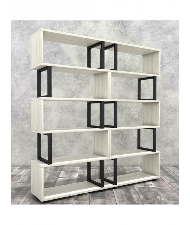 Стелаж Айсберг  180×190 см — чорний/білий