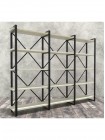 Стеллаж Айсберг Лофт 240х182-4 черный/белый MSMLOFT