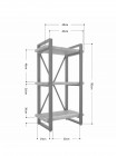 Стеллаж Айсберг Лофт 40х102-2 белый/белый MSMLOFT