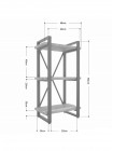 Стеллаж Айсберг Лофт 40х102-2 черный/белый MSMLOFT