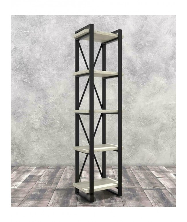 Стелаж Айсберг Лофт 40×182 см — чорний/білий