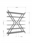 Стеллаж Айсберг Лофт ИКС белый/белый MSMLOFT