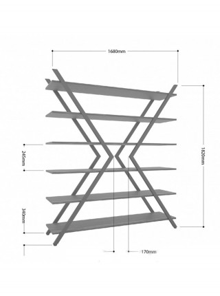 Стеллаж Айсберг Лофт ИКС белый/белый MSMLOFT
