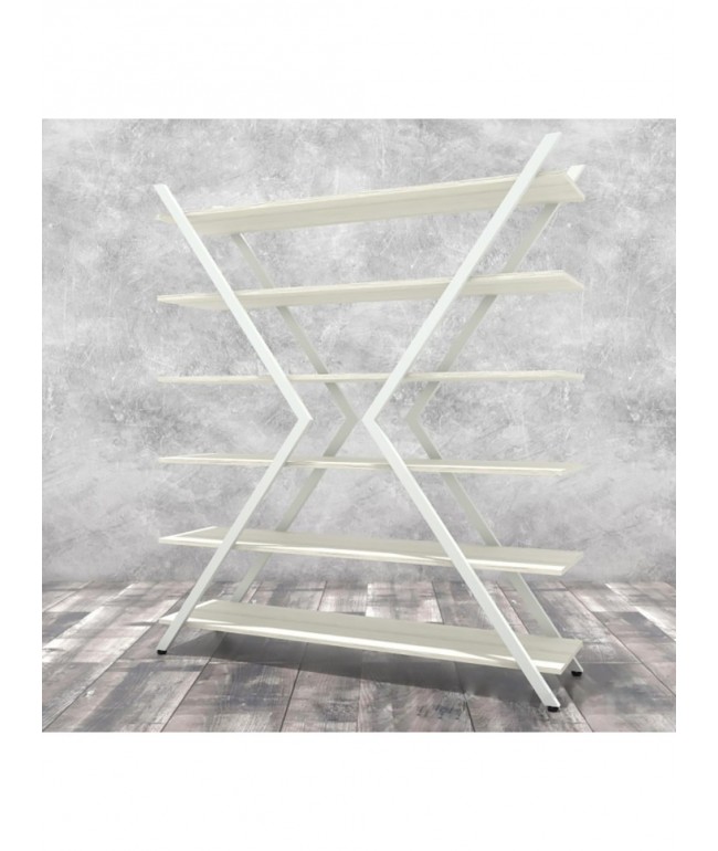 Стелаж Айсберг Лофт ІКС — білий/дуб сонома