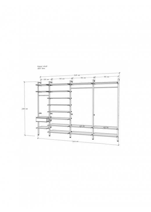 Стелаж  Алегра модель 29